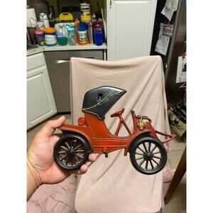 Vintage Midwest Cast Metal Antique Car 1905 Red Pierce Arrow Wall Art Plaque MCM